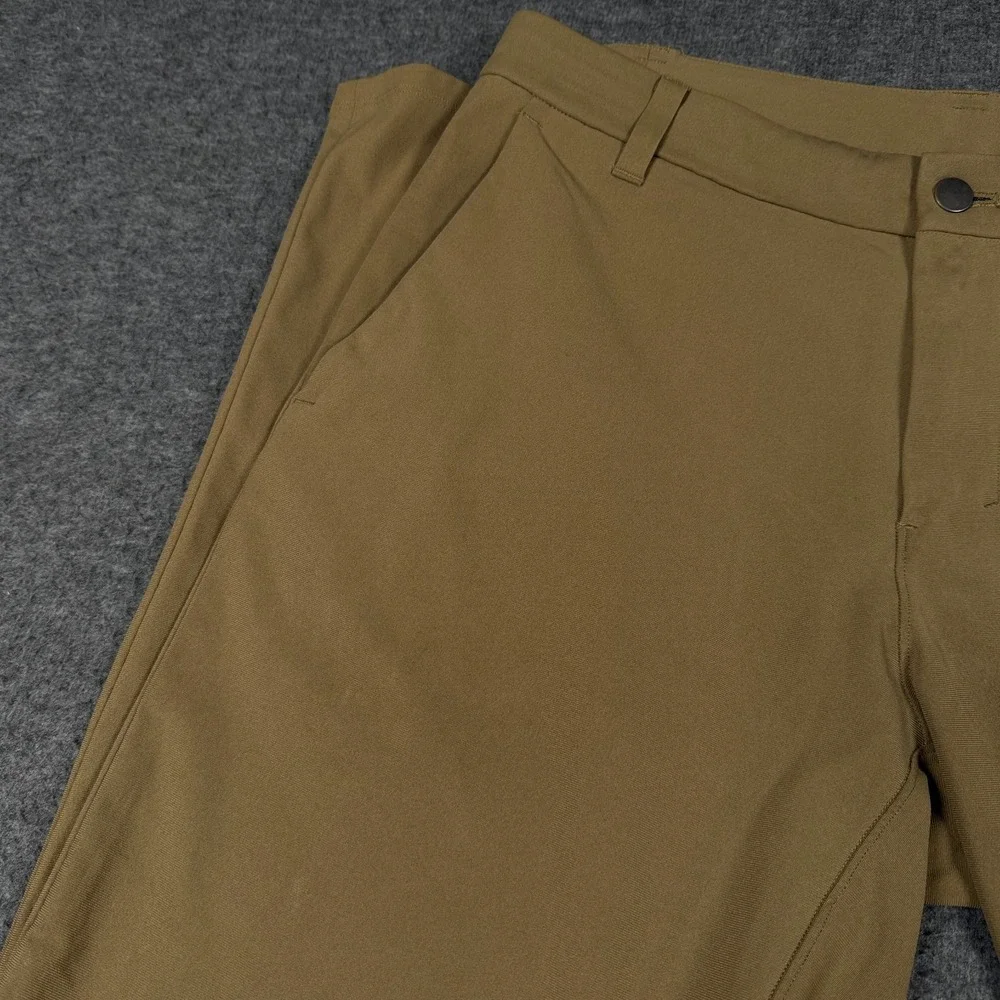 Lululemon Pants Men 32x30 Khaki Commission Classic 5 Pocket Trouser Warpstreme * - Picture 7 of 12